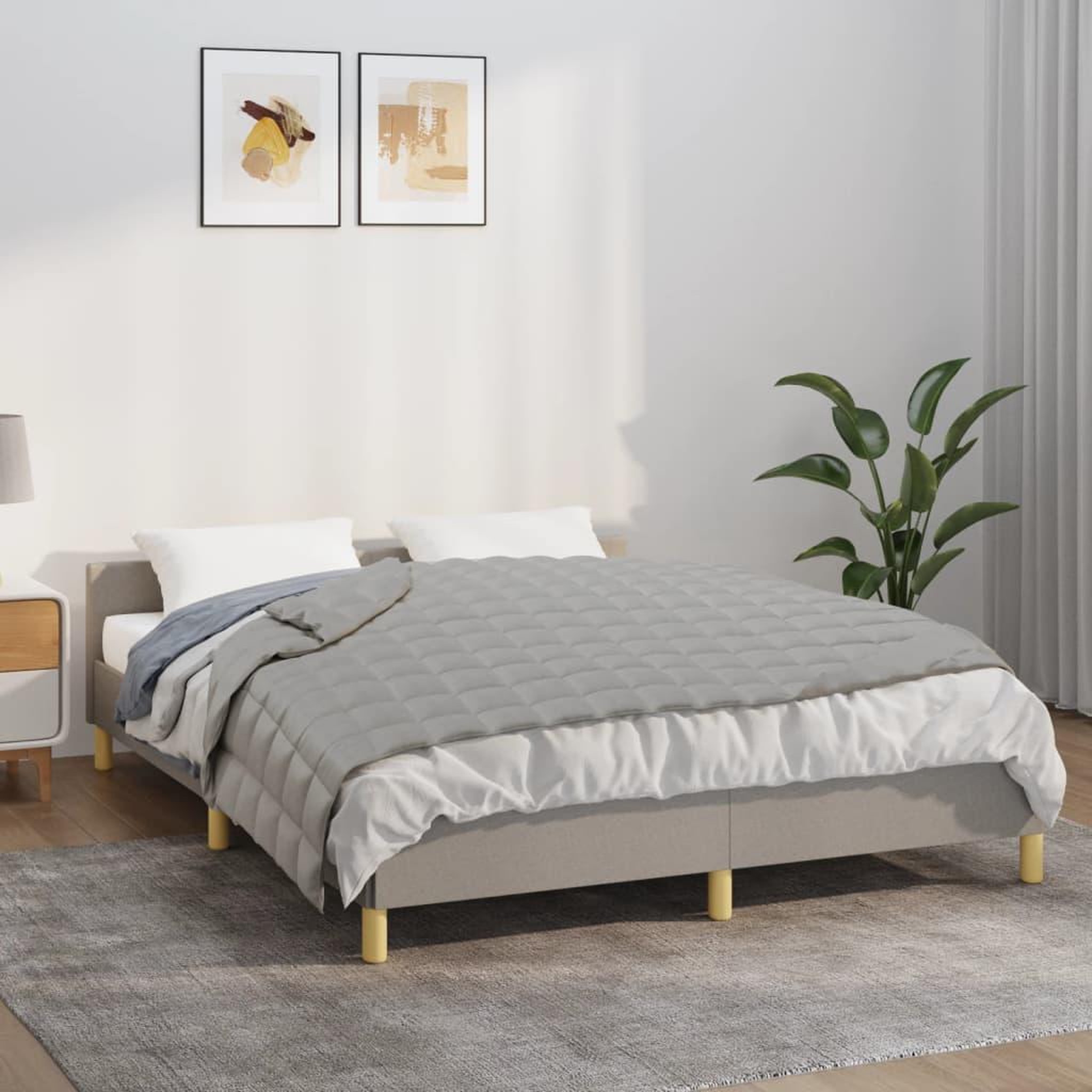 VIDAXL Couverture lestee Gris 135x200 cm 10 kg Tissu