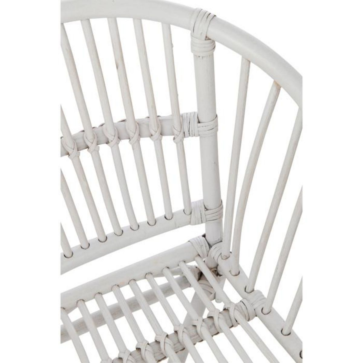 Paris Prix Chaise Enfant en Rotin  Filou  52cm Blanc