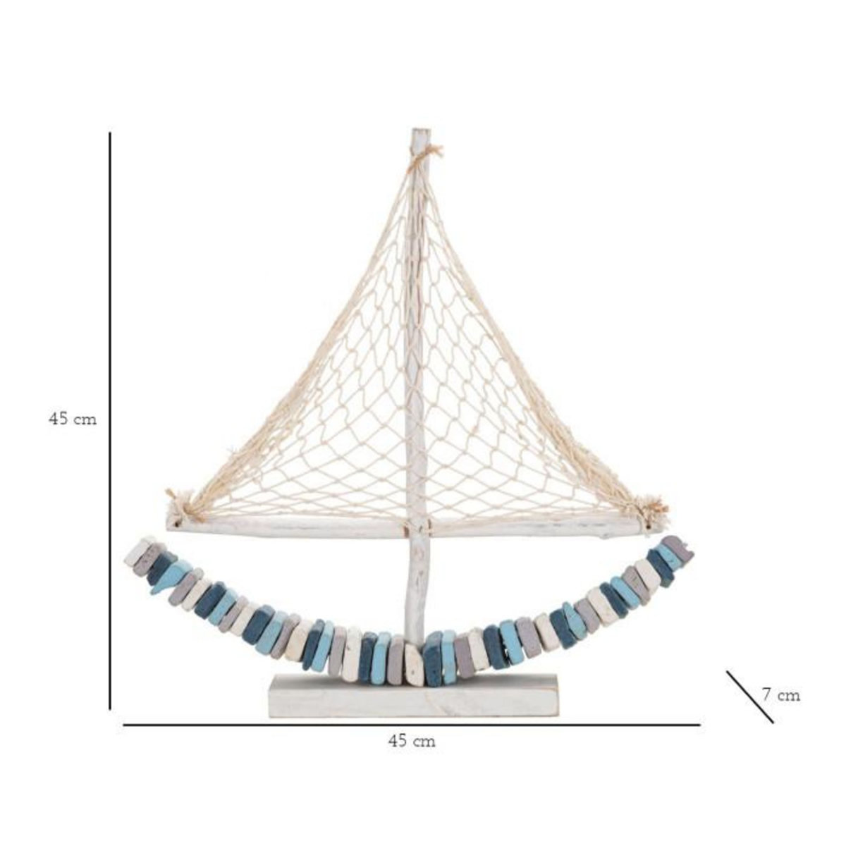 Paris Prix Bateau Voilier Déco en Bois  Tanoak  45cm Multicolore