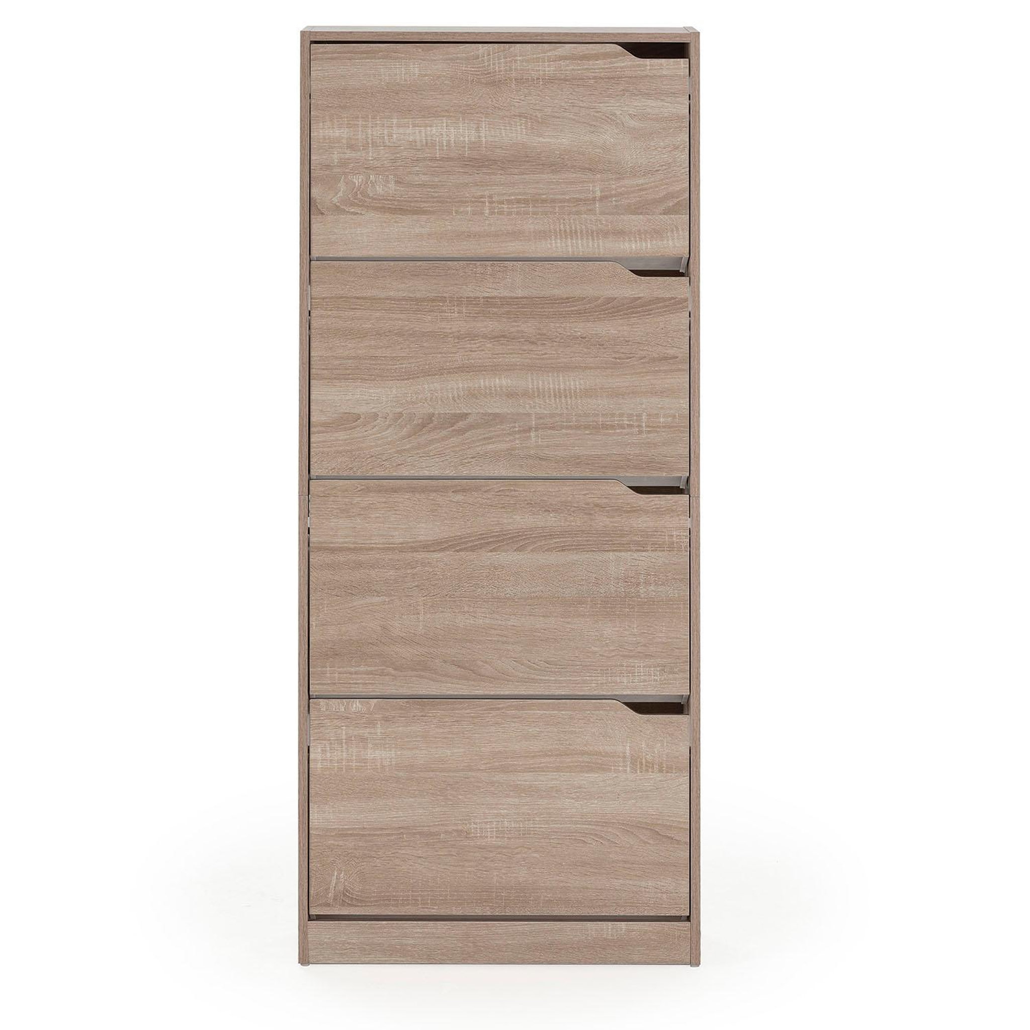 Voir la diapositive 4 : VS VENTA-STOCK Meuble à chaussures Angel 4 portes couleur chêne, pour 24 paires