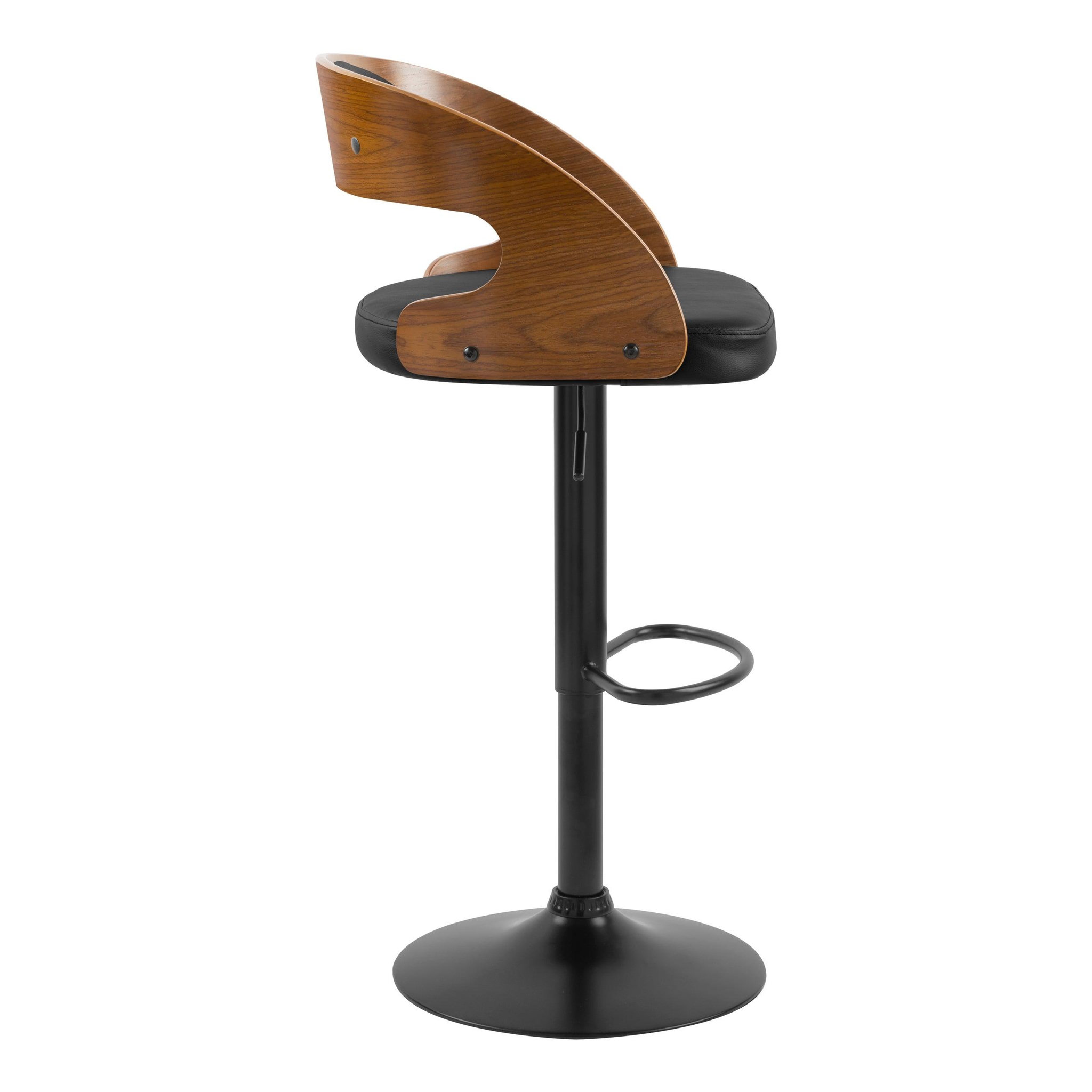 Voir la diapositive 6 : MAISON PAVANE Chaise de bar réglable 62/84 cm en cuir synthétique noir-louis