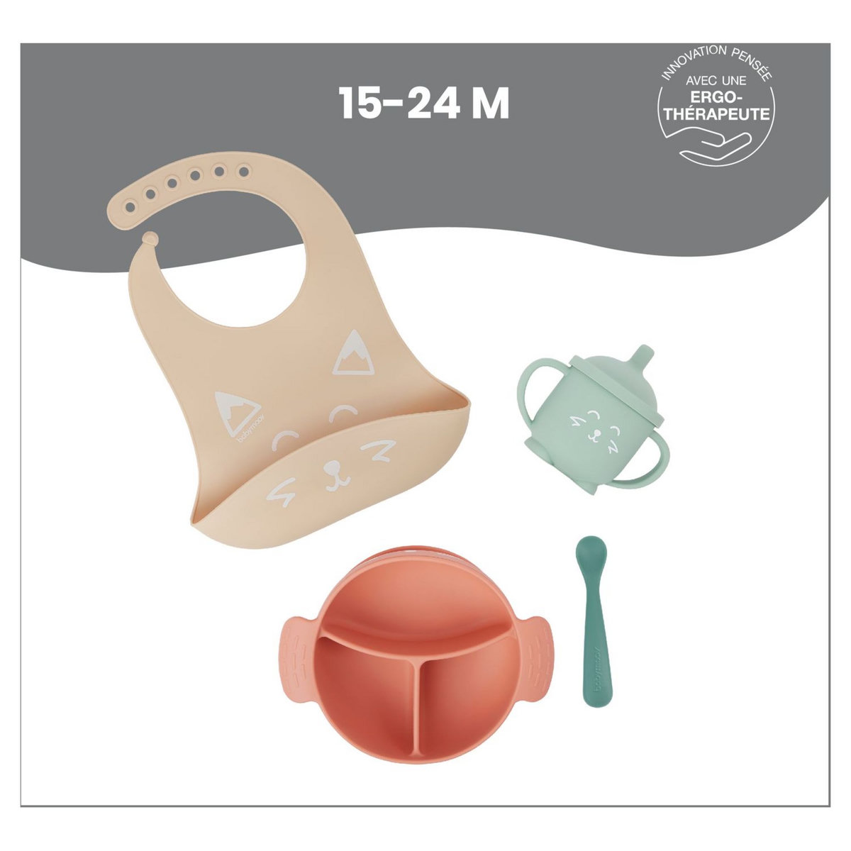 BABYMOOV Kit  repas LEARN'ISY 4 pièces