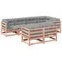 Voir la diapositive 2 : VIDAXL Salon de jardin 7 pcs et coussins bois massif sapin de douglas