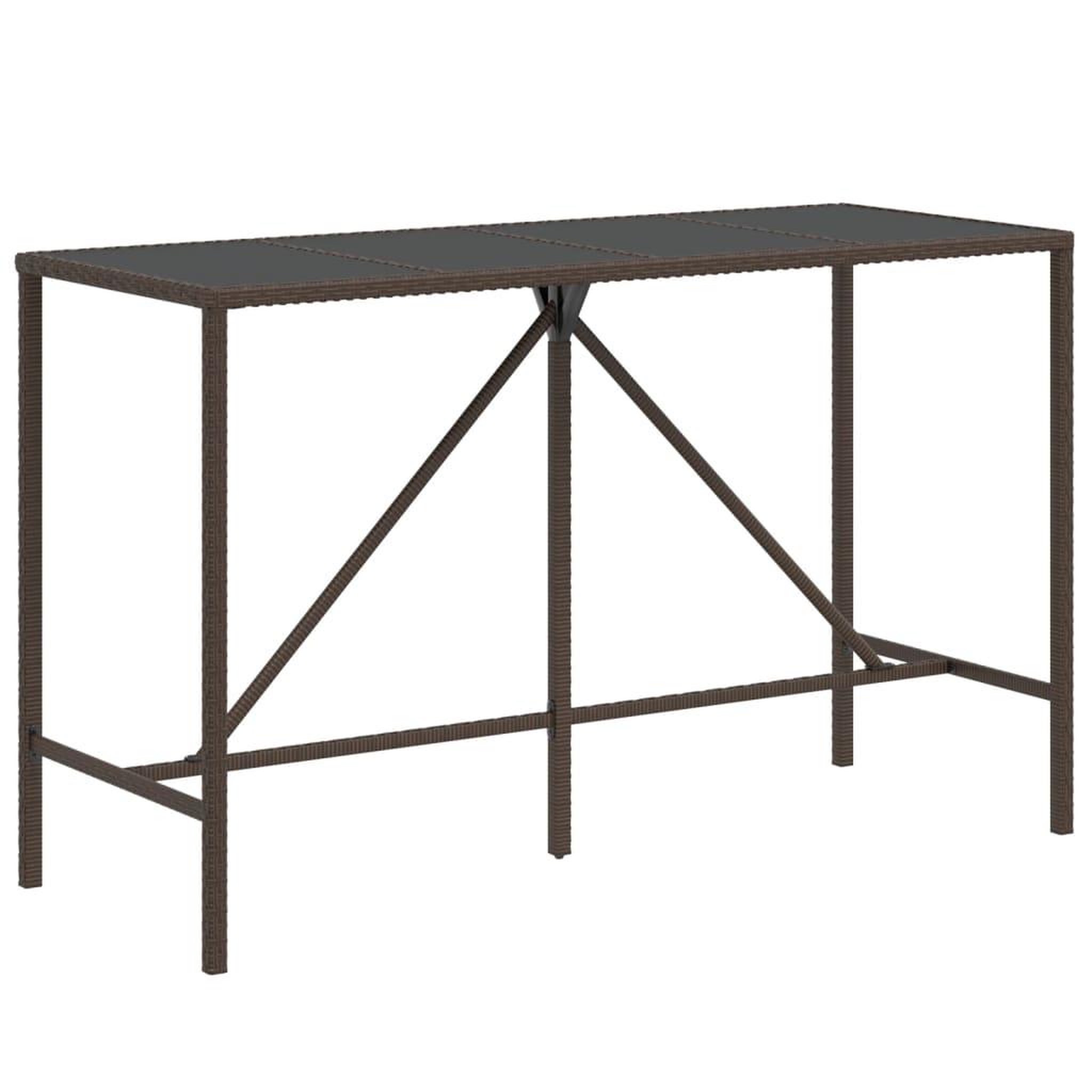 Voir la diapositive 5 : VIDAXL Ensemble de bar de jardin 9 pcs avec coussins marron poly rotin