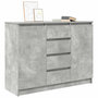 Voir la diapositive 4 : VIDAXL Buffet avec tiroirs gris beton 100,5x35x76 cm bois d'ingenierie