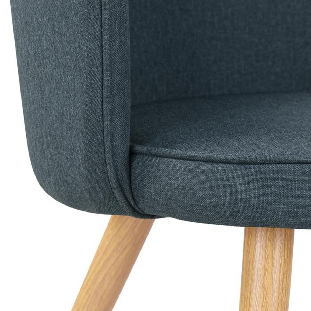 Rendez vous déco Lot de 2 chaises en tissu gris clair et pieds en métal - Chiara