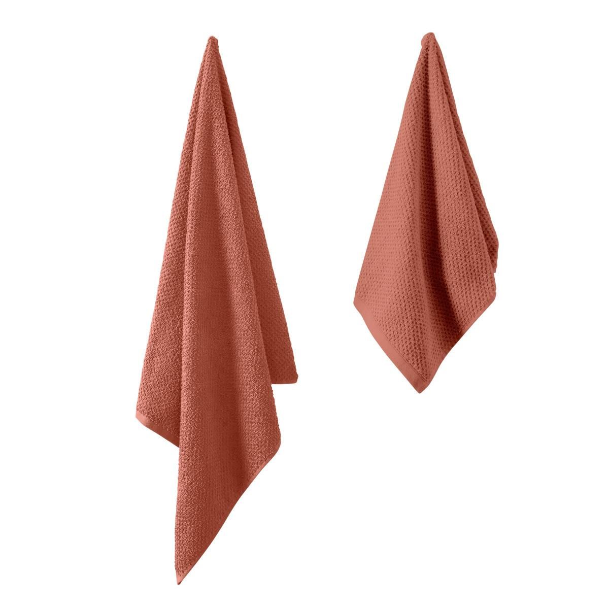 GUY LEVASSEUR Lot serviette de bain 70x140 et serviette de toilette 50x90