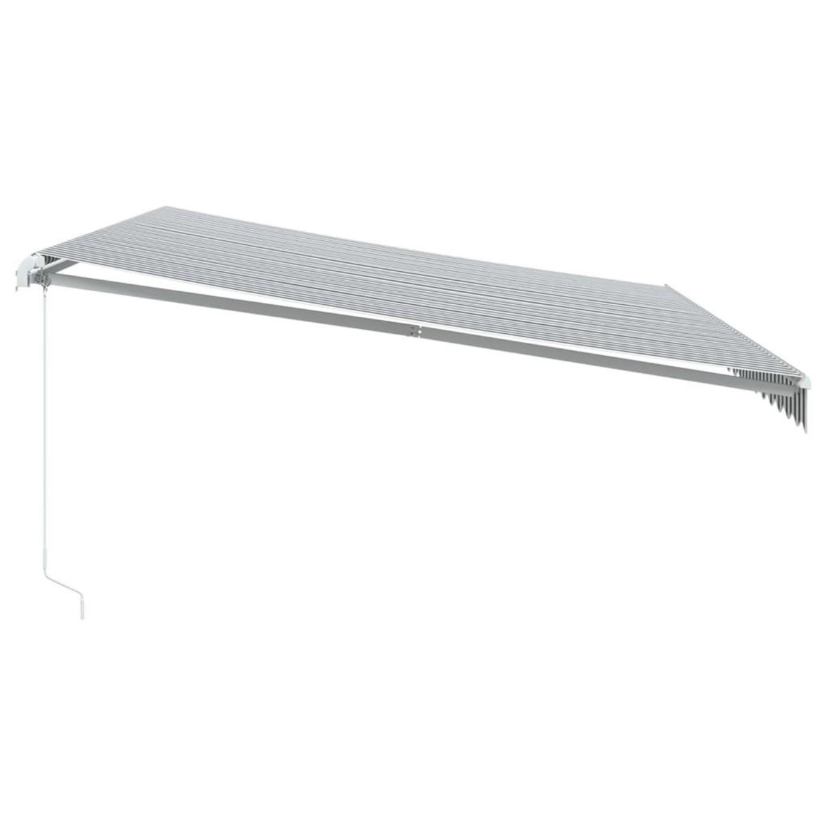 VIDAXL Auvent manuel retractable avec LED anthracite blanc 500x350 cm