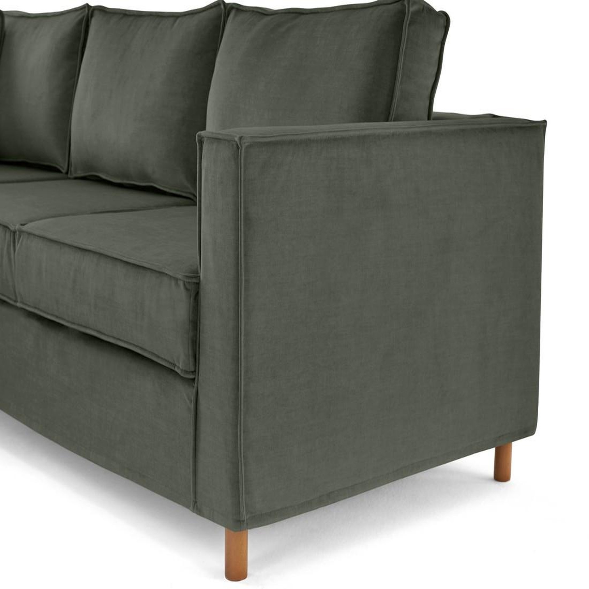 Voir la diapositive 5 : LISA DESIGN Jake - canapé déhoussable d'angle gauche 5 places en velours