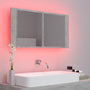 Voir la diapositive 5 : VIDAXL Armoire de salle de bain a miroir LED Gris beton Acrylique
