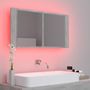 Voir la diapositive 5 : VIDAXL Armoire de salle de bain a miroir LED Gris beton Acrylique