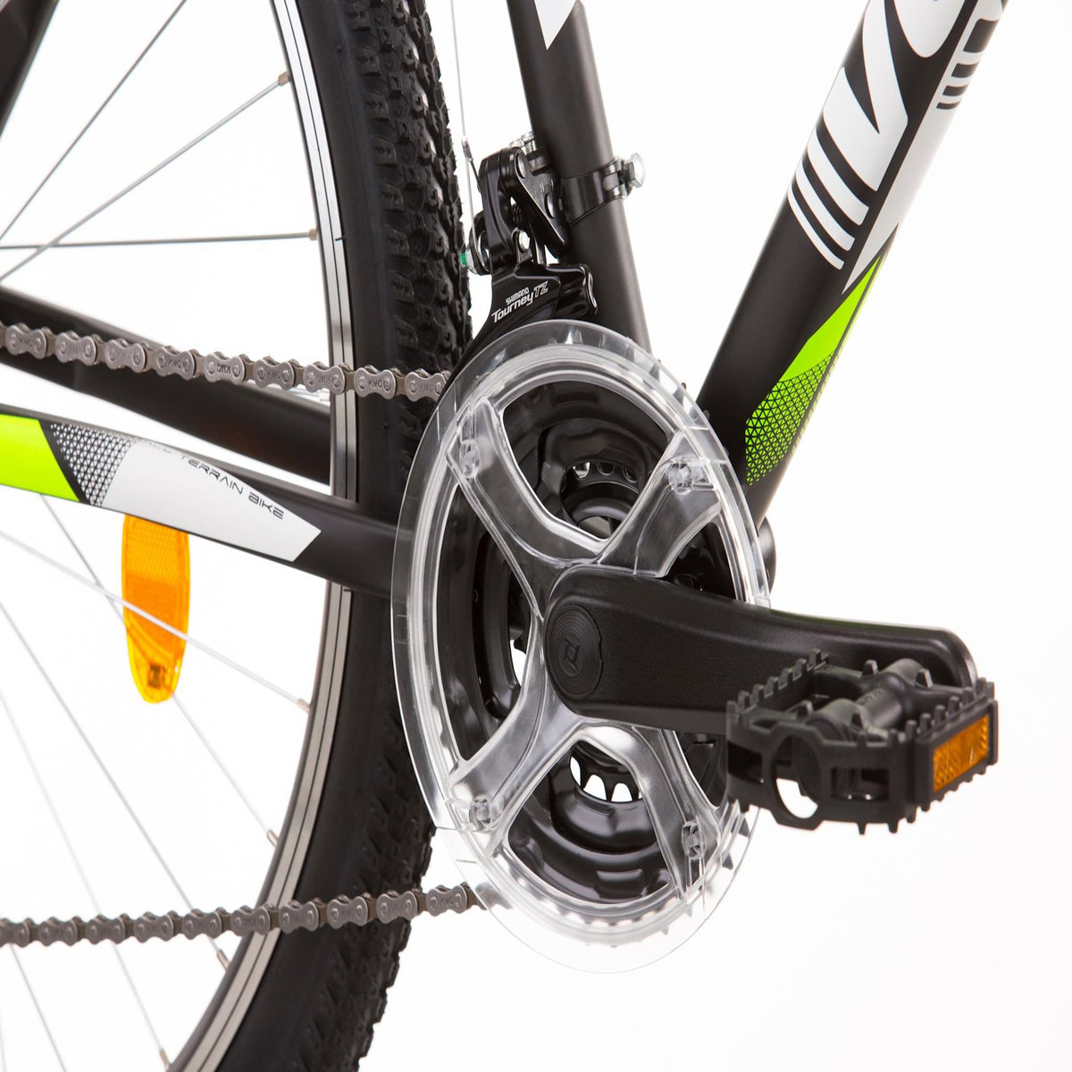 VTT 27.5'' Cadre Aluminium - Fourche Télescopique - 21 Vitesses avec équipement Shimano ( Dérailleurs, roue libre et poignées )