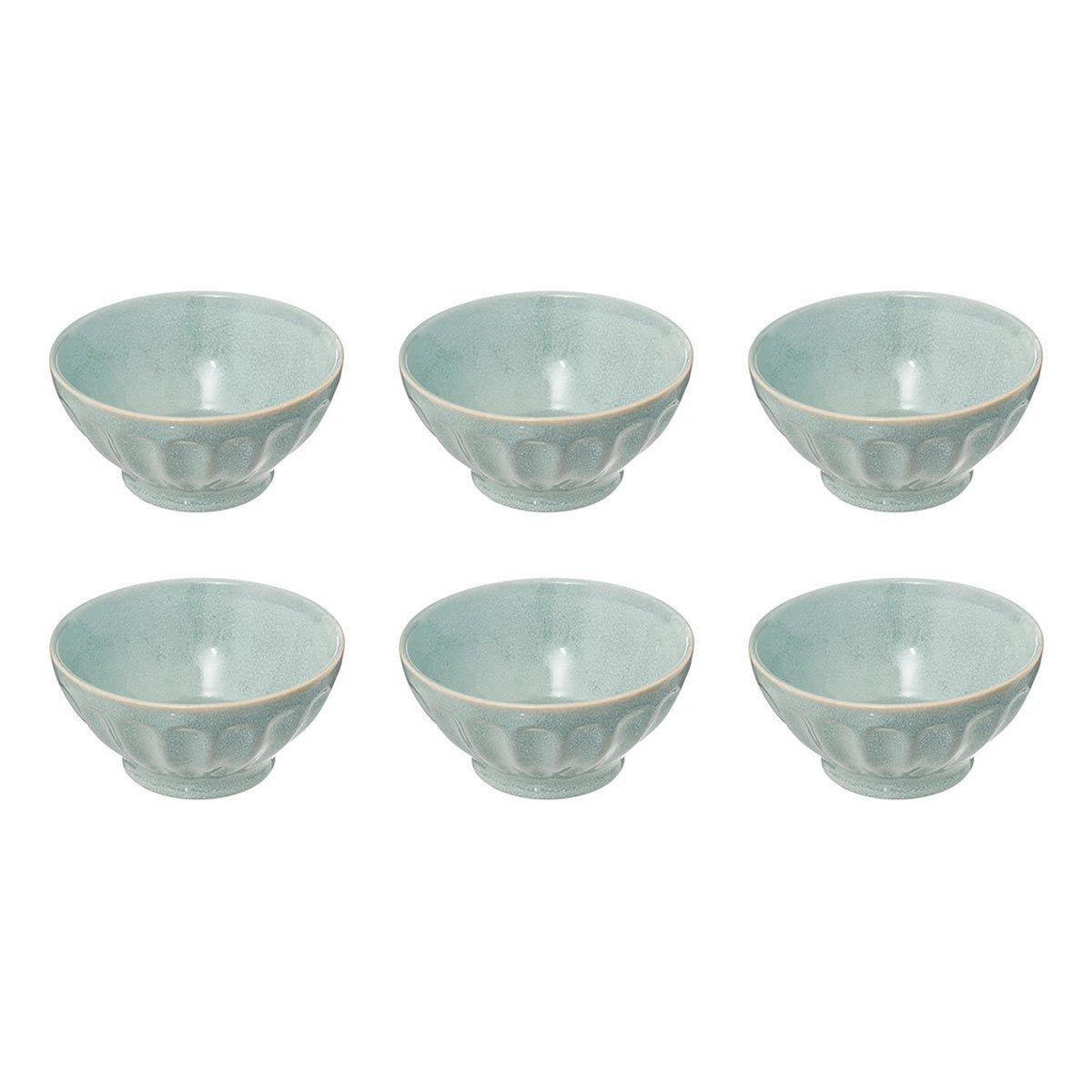 SECRET DE GOURMET Lot de 6 Bols Design  Roma  56cl Bleu Clair
