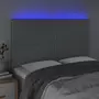 VIDAXL Tete de lit a LED Gris clair 144x5x118/128 cm Tissu