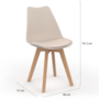 Voir la diapositive 5 : ID MARKET Lot de 6 chaises scandinaves SARA mix color terracotta x3 et beige x3