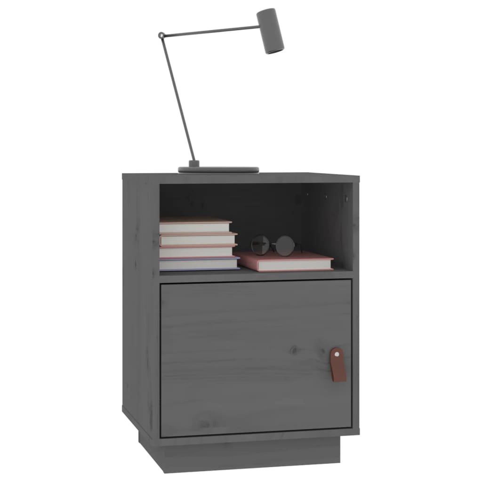 Voir la diapositive 4 : VIDAXL Tables de chevet 2 pcs Gris 40x34x55 cm Bois de pin massif