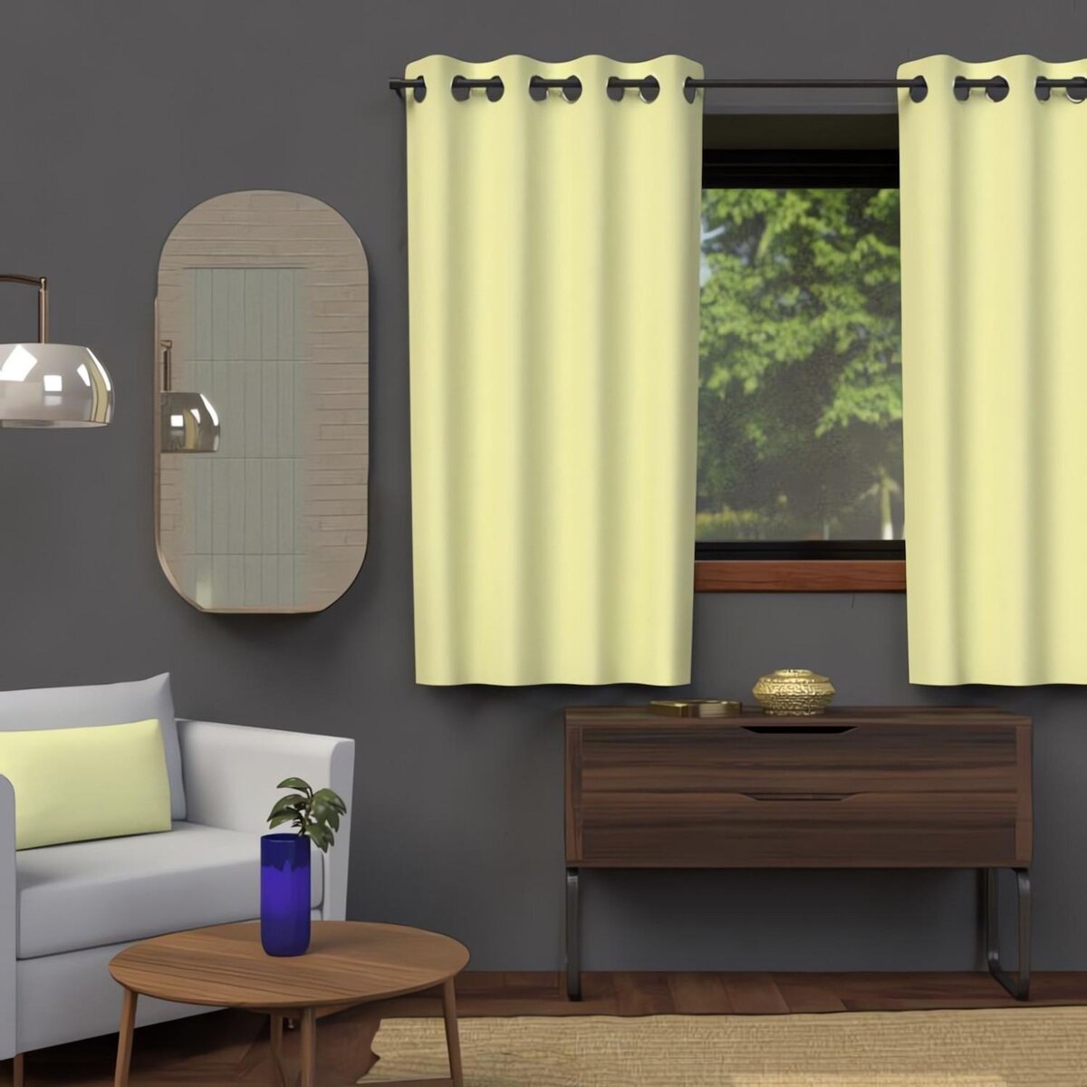 SOLEIL D'OCRE Rideau à oeillets OCCULTANT, par Soleil d'ocre