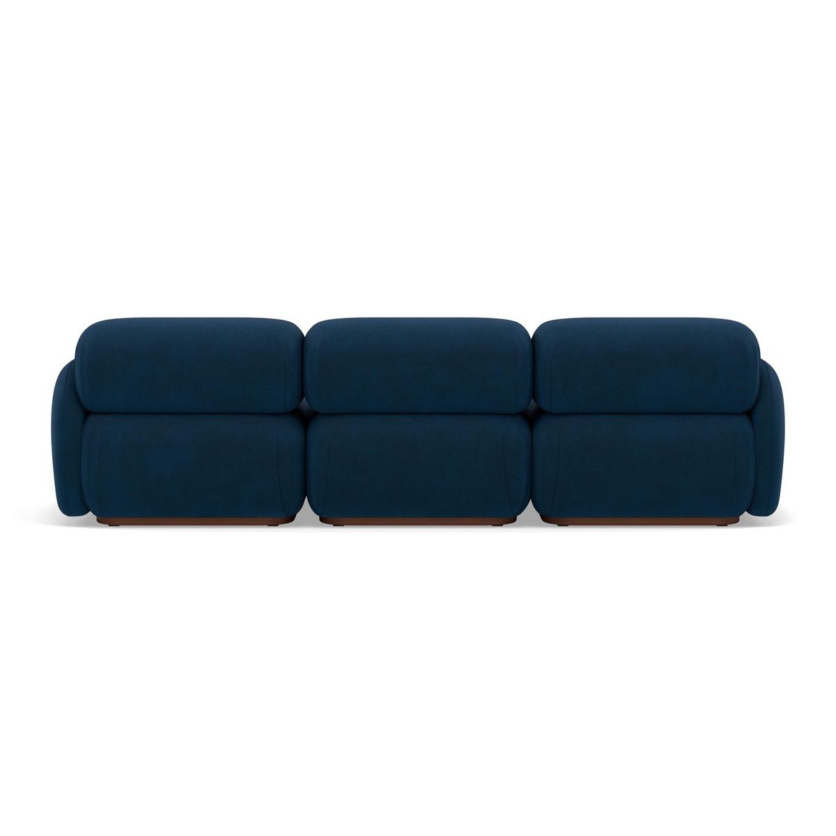 LISA DESIGN Penelope - canapé droit modulable 3 places en velours texturé