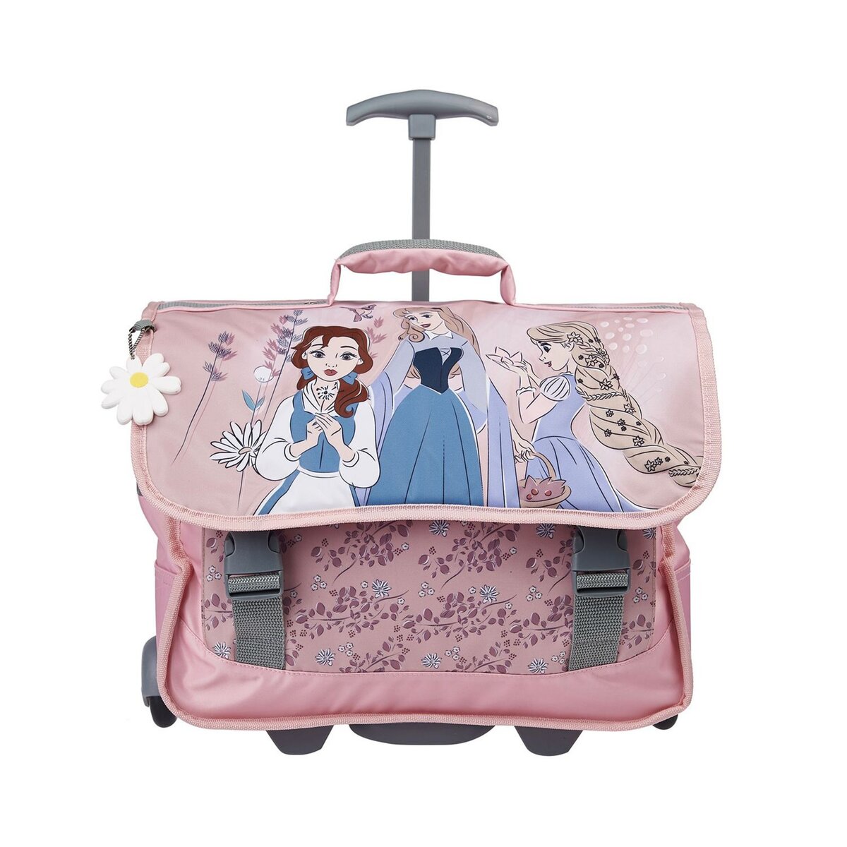 DISNEY Cartable roulettes 38 cm CP CE1 CE2 rose Princesses Disney