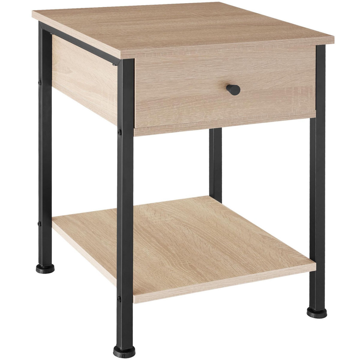 tectake Table de chevet Style industriel 40 x 40 x 555 cm