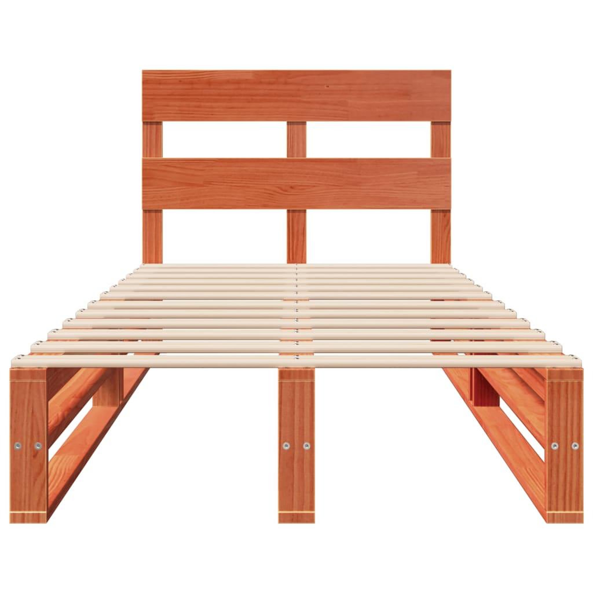Voir la diapositive 4 : VIDAXL Cadre de lit sans matelas cire marron 90x200 cm bois pin massif
