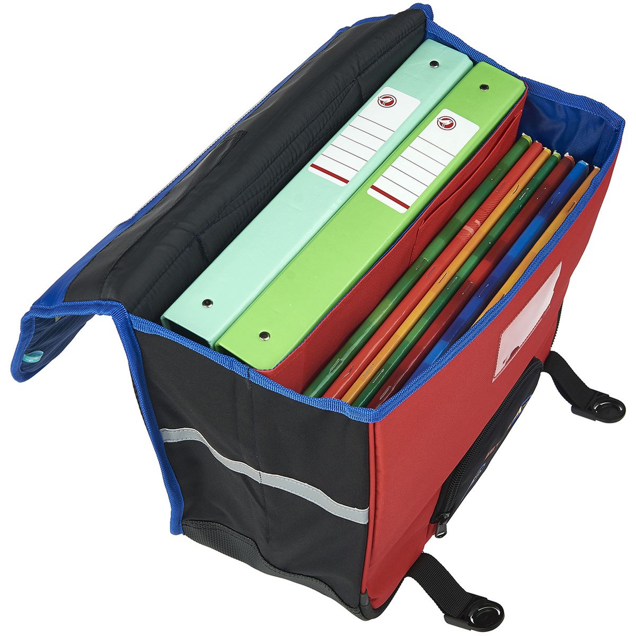Voir la diapositive 5 : AUCHAN Cartable 38 cm CP/CE1/CE2 bleu et rouge ACTIVE GAMER