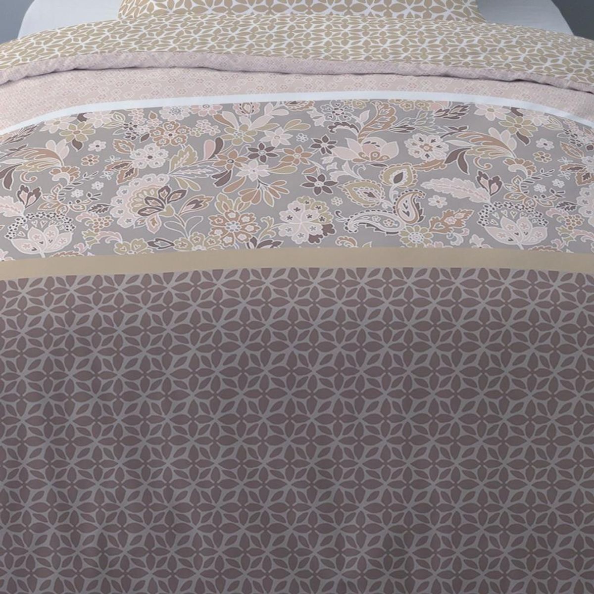 Dourev Housse de couette Flanelle 140x200 + 1 taie d'oreiller