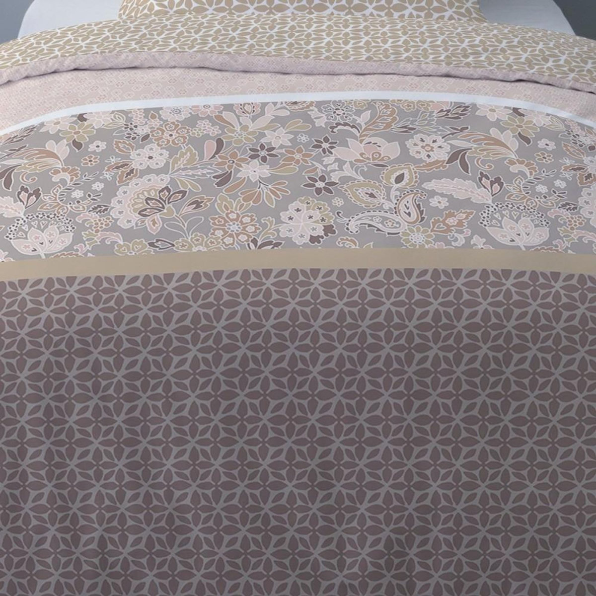 Dourev Housse de couette Flanelle 140x200 + 1 taie d'oreiller