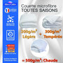 Voir la diapositive 1 : Bleu Calin Couette toutes saisons microfibre 220 x 240 cm pour lit 2 places 140 x 190 cm à 160 x 200 cm - Blanc - 220 x 240 cm pour lit 2 places