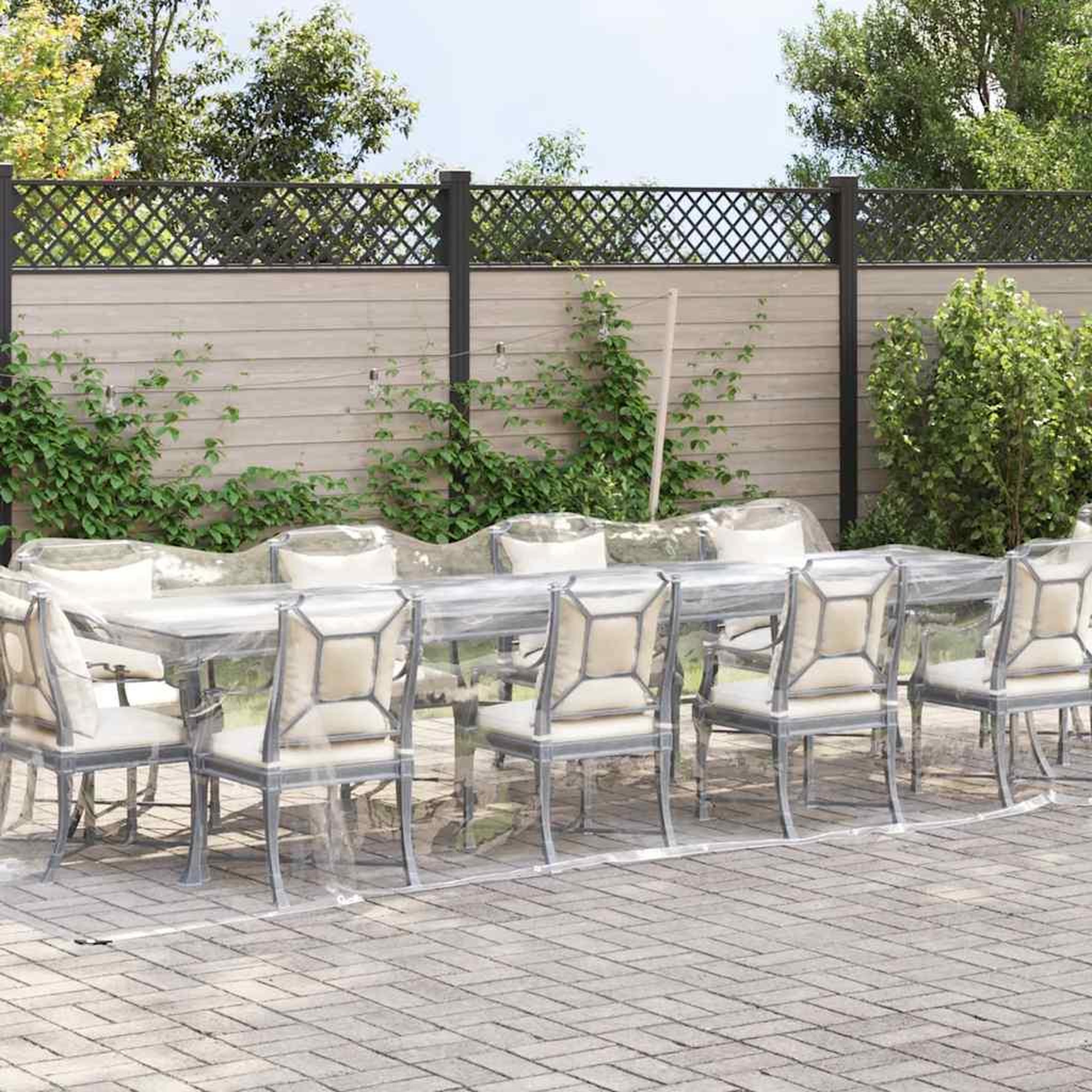 Voir la diapositive 2 : VIDAXL Bache transparente avec œillets 3x8 m PVC