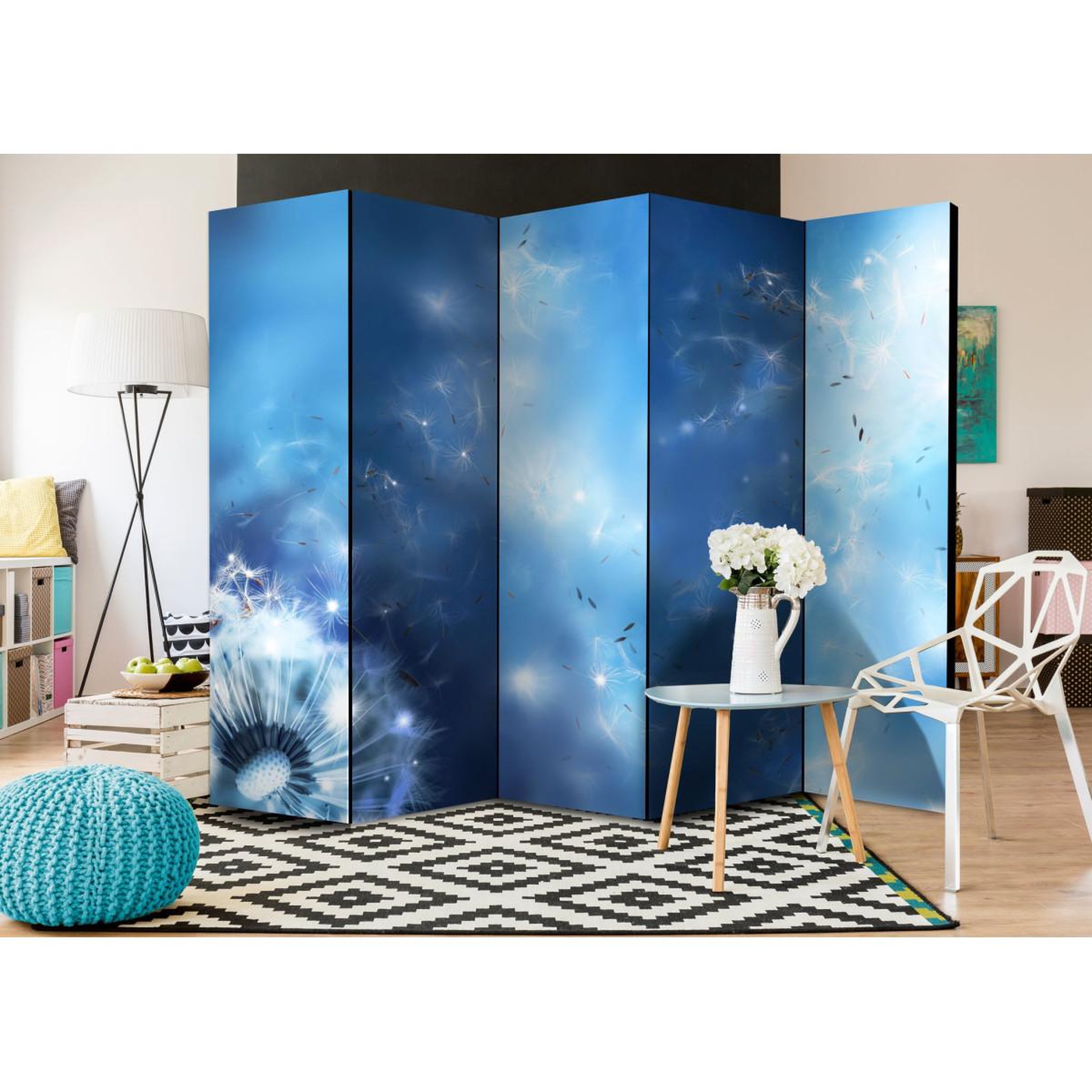Voir la diapositive 2 : Paris Prix Paravent 5 volets  magic of nature  172x225cm