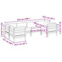 Voir la diapositive 6 : VIDAXL Salon de jardin 6 pcs avec coussins bois de pin impregne