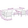 Voir la diapositive 6 : VIDAXL Salon de jardin 6 pcs avec coussins bois de pin impregne