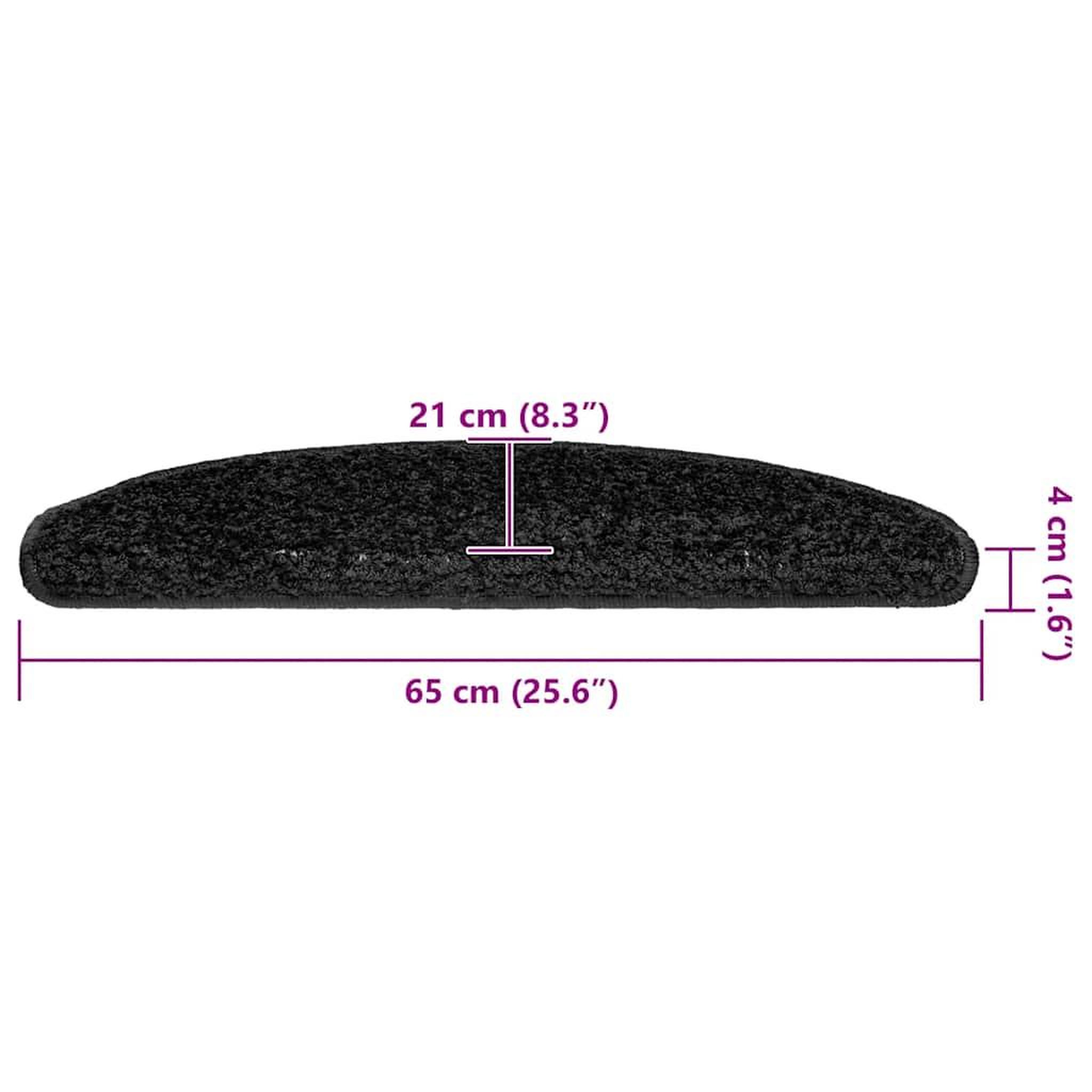 Voir la diapositive 6 : VIDAXL Tapis d'escalier 20 pcs noir 65x21x4 cm