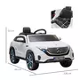 HOMCOM Voiture véhicule électrique enfants 12 V - V. max. 5 Km/h effets sonores + lumineux Mercedes EQC 400 4matic blanc