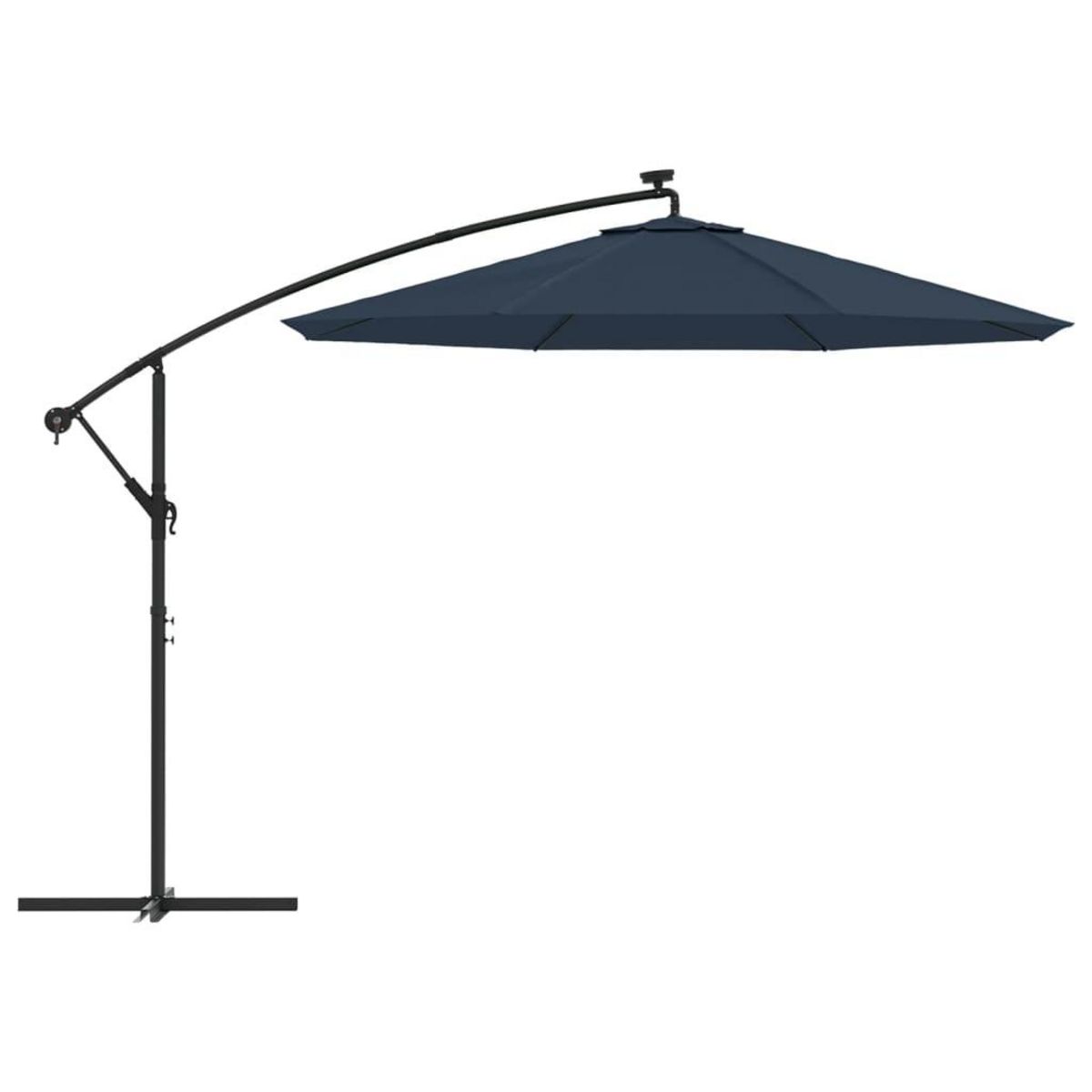VIDAXL Tissu de remplacement pour parasol deporte bleu 300 cm