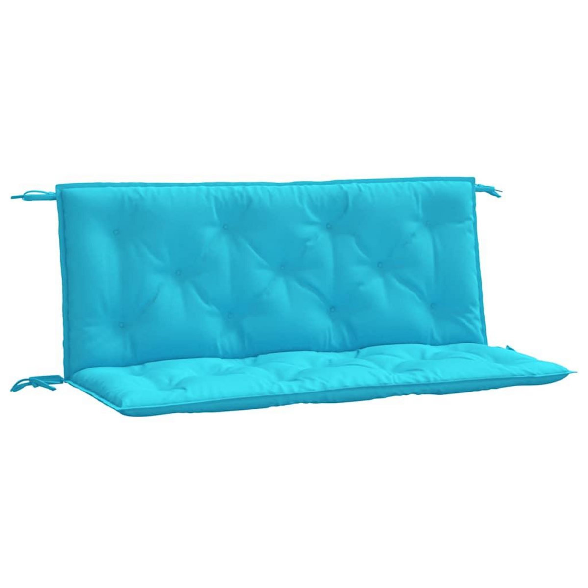 VIDAXL Coussins de banc de jardin lot de 2 turquoise 120x50x7 cm tissu