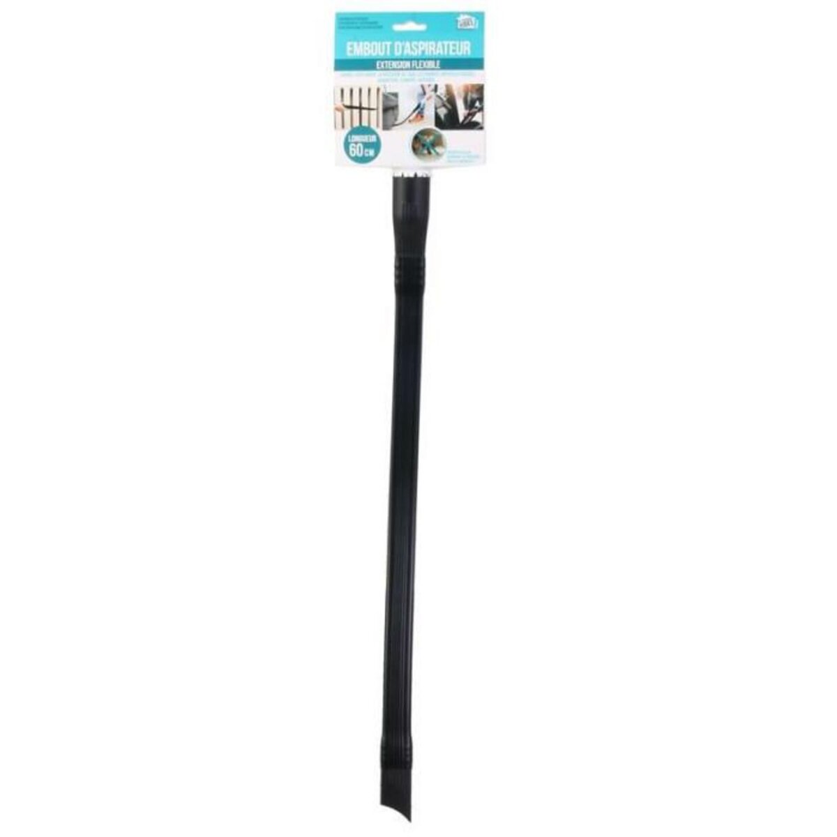 Paris Prix Embout d'Aspirateur  Extension Flexible  60cm Noir