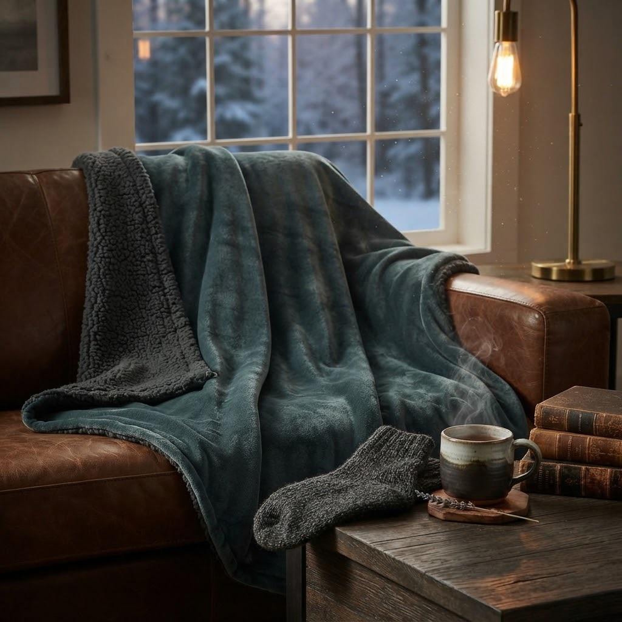 Voir la diapositive 2 : Eden Plaid uni collection douillet design et moderne
