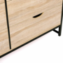 Voir la diapositive 6 : ID MARKET Commode 6 tiroirs DETROIT XXL 140 cm design industriel