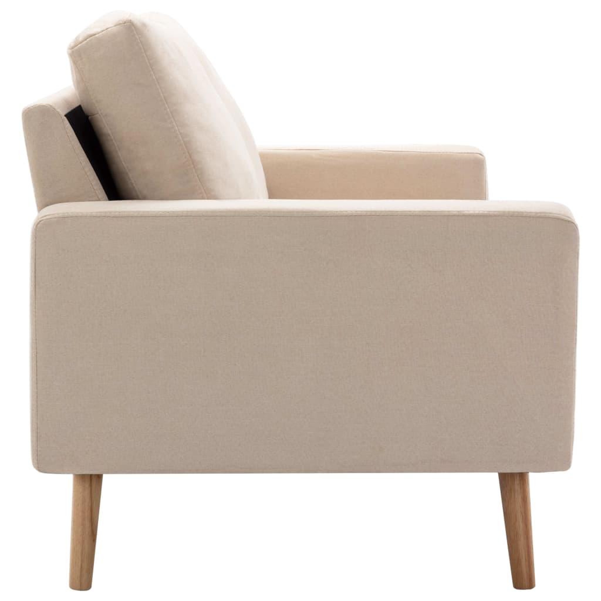 Voir la diapositive 4 : VIDAXL Canape a 2 places Creme Tissu