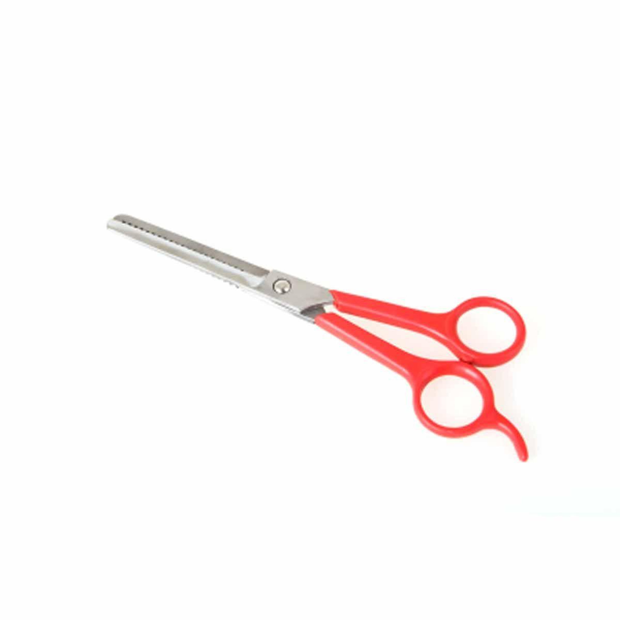 HOMEA Ciseaux de toilettage  a désépaissir  15cm rouge