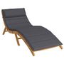 Voir la diapositive 3 : VIDAXL Coussin de chaise longue anthracite 180x60x3 cm tissu oxford
