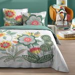 STOF Housse de couette 260x240 finition rabat + 2 taies coton 57 fils