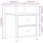 Voir la diapositive 6 : VIDAXL Tables de chevet 2 pcs chene marron 44x45x60 cm bois ingenierie