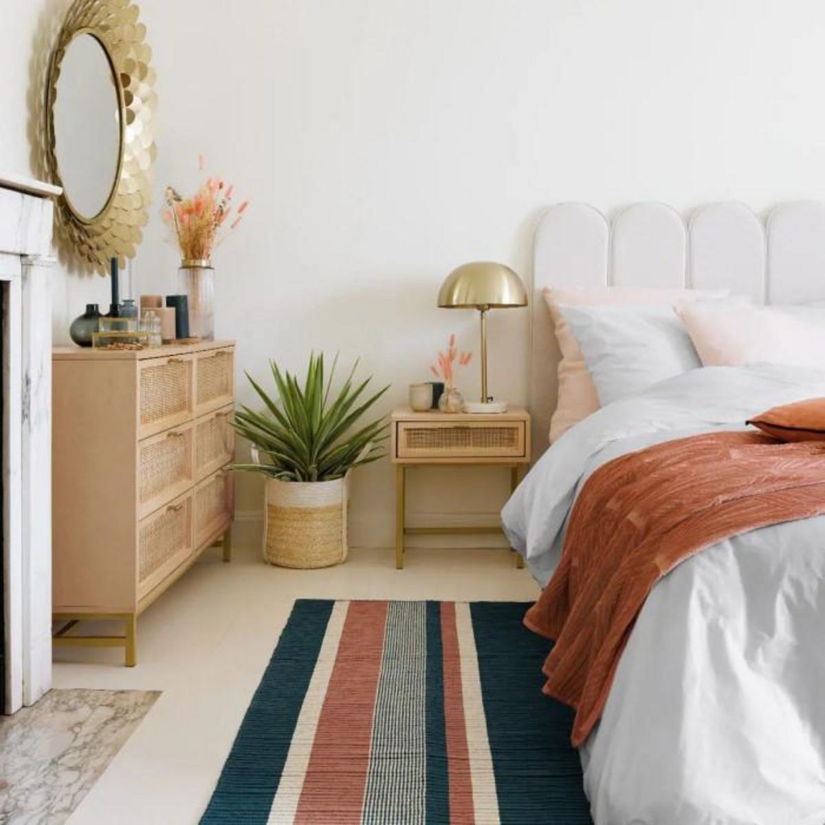 ATMOSPHERA Parure de Lit 3 Pièces  Percale  260x240cm Blanc