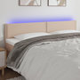 Voir la diapositive 1 : VIDAXL Tete de lit a LED Cappuccino 200x5x78/88 cm Similicuir