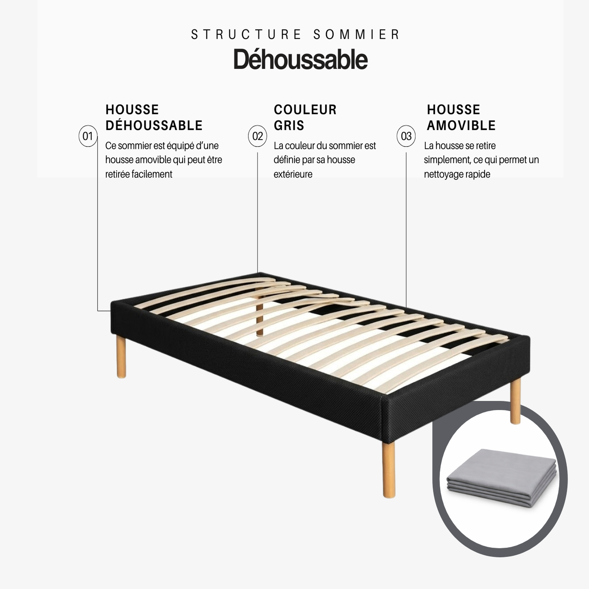 Voir la diapositive 5 : KING OF DREAMS Ensemble Sommier Tapissier et Matelas Latex Soutien Ferme