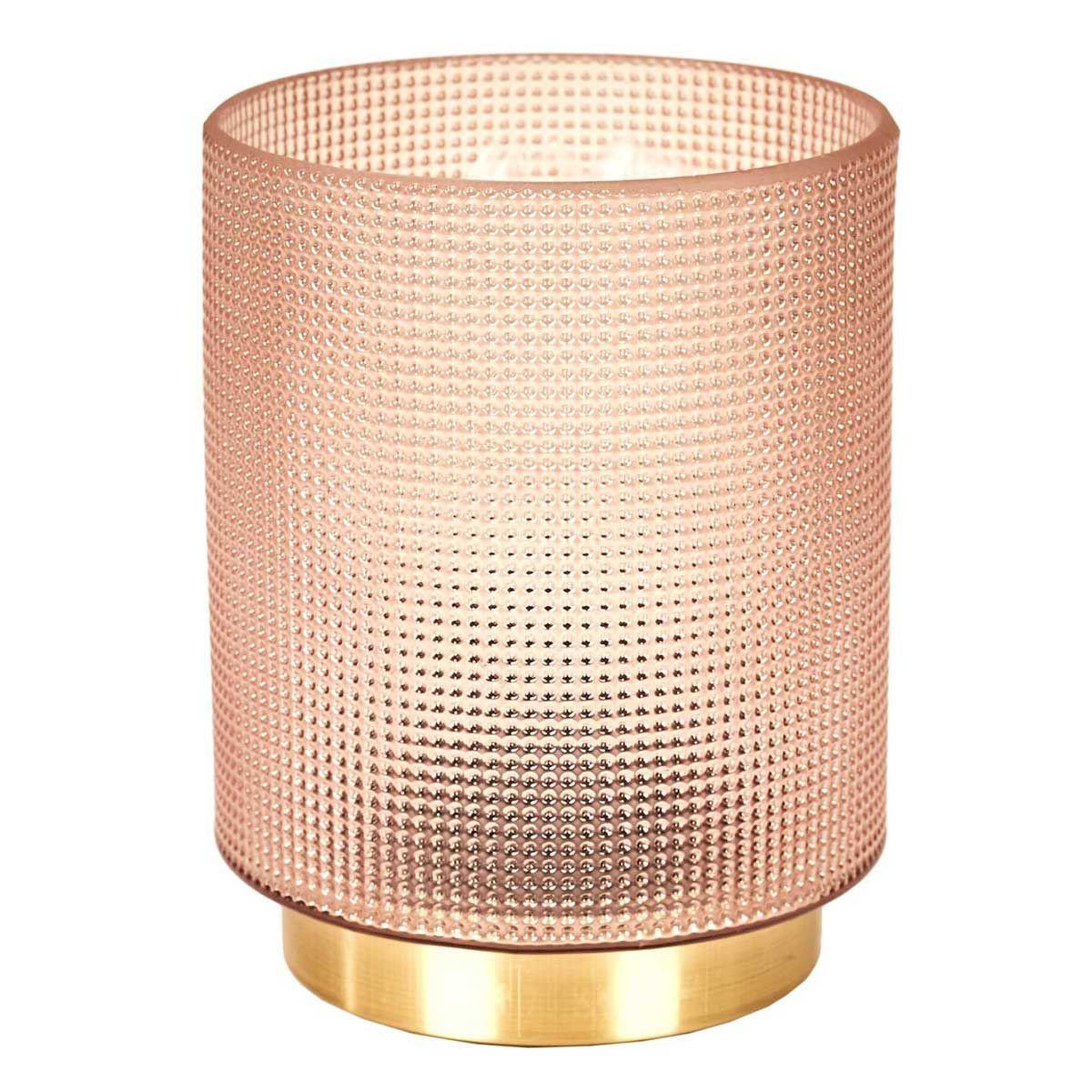 The Home Deco Factory Lampe à poser design embossé  lounge  15cm rose