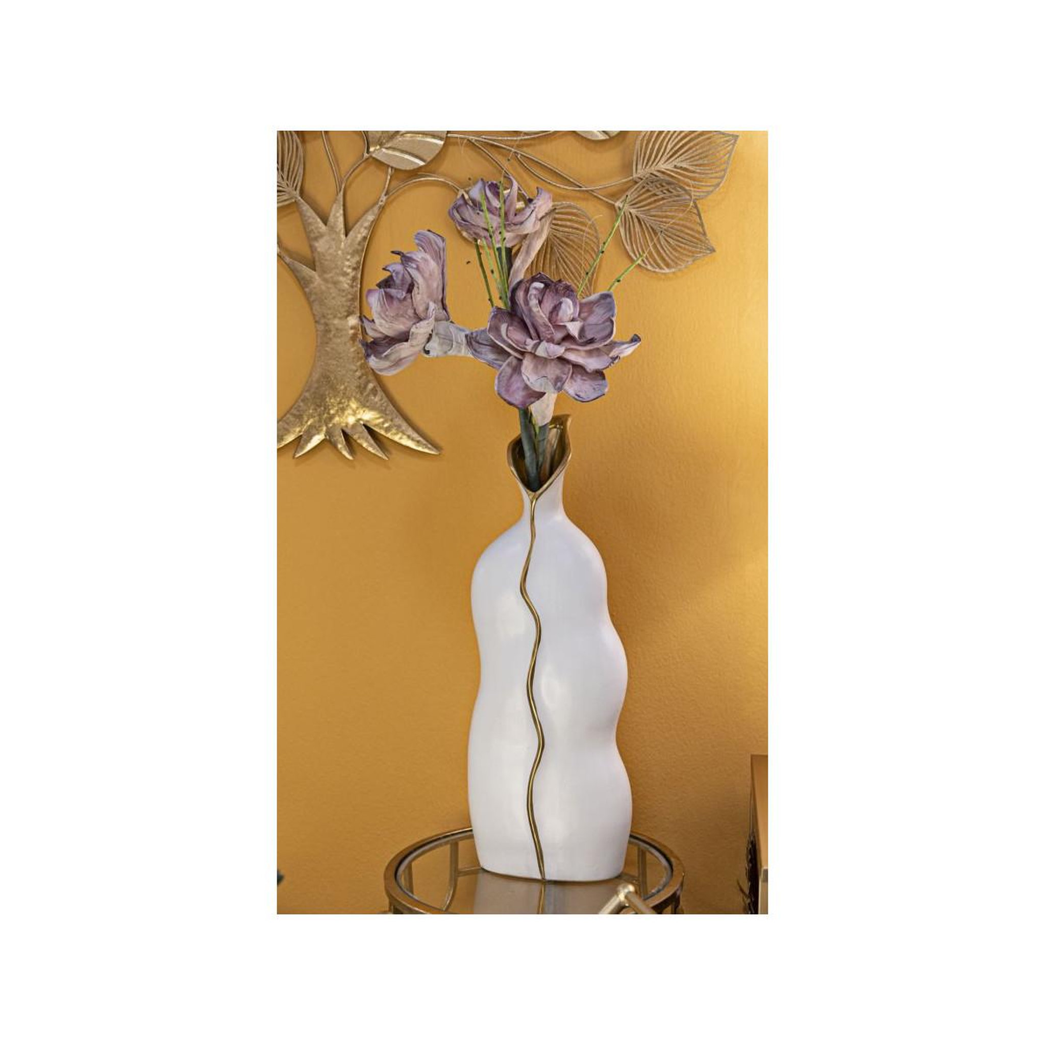 Voir la diapositive 5 : Paris Prix Vase design en céramique  uma  50cm blanc